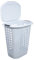 Five - Corbeille à Linge fermée 63 L - Blanc et Gris