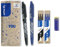 PILOT - FriXion Ball 0.7 Set - 2 Stifte, 6 Minen, 1 Radierer - Blau/Schwarz - Radierbarer Tintenroller, 0,4 mm Strichstärke - Austauschbare Mine, Angenehmes Schreibgefühl - Mittlere Spitze