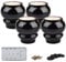 3 inch / 8cm Wooden Furniture Legs, La Vane Set of 4 Mahogany Wood Round Gourd Replacement Bun Feet with Mounting Plate & Screws for Sofa Chair Loveseat Ottoman Cabinet