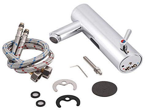 Nitrip Latón Batería Energía Sensor automático Grifo Mezclador de agua fría caliente Grifo para baño Lavabo Fregadero de cocina
