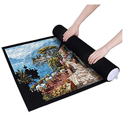 Underleaf Puzzle Roll Puzzle Aufbewahrungsfilzmatte, 26 * 46 Zoll umweltfreundliches Material für Puzzle Player, Box mit Kordelzug Aufbewahrungstasche