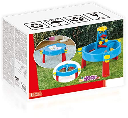 Siva Mega Fun Table 3in1 Sandkasten, Schreibtisch, Wasserspiel