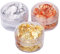 KINNO 3 Töpfe Gold, Silber, Kupfernägel Dekorative Flocken - Imitation Gold Flakes Aufkleber für DIY Nail Art