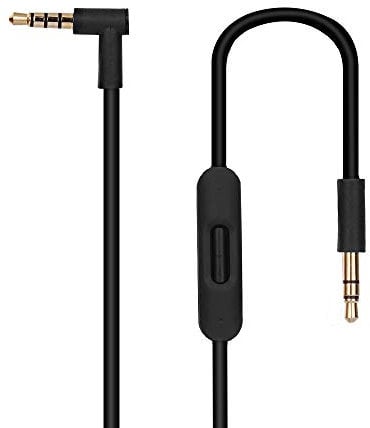 Yizhet Cable de Audio Compatible con Beats Solo 3 Solo HD Studio Beats by Dr. Dre Pro Mixr Detox Jack 3,5mm Cable Aux Auriculares Repuesto con Micrófono y Control de Volumen (1,4M)