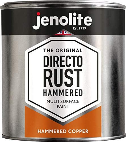 JENOLITE Directorust Hammered Copper - Multi Surface Paint - 1 Litre (All-in-One Primer, Undercoat & Topcoat - Corrosion & Rust Resistant)