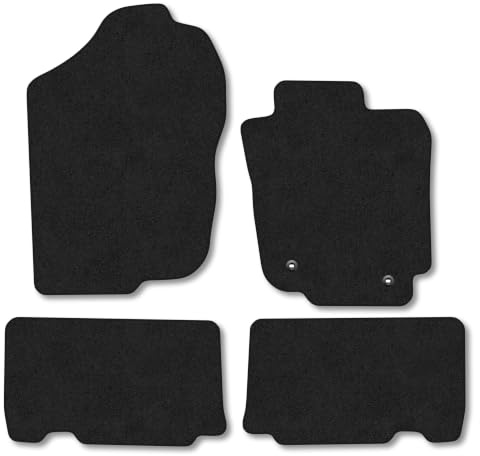 Fits Toyota Rav4 (2013-2019) Carpet Car Floor Mats | Tailored Fit Carpet Floor Mats non Slip Grey Trim Full Coverage Compatible Accessory Front Rear Anti Slip Granulated Backing