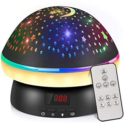 DQMOON Girls Gifts for 3-9 Year Old Kids, Star Projector Night Light for Kids with Remote Control, Timer Rotation Room Decoration Lamp Birthday Gifts Xmas Stocking Fillers for Boys Girls Adults
