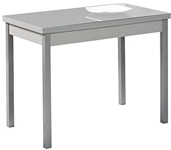 ASTIMESA Küchentisch, Metall, Grau, 90 x 50 cm - ausgezogen 140 x 50 cm