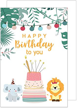 Edition Seidel Premium Geburtstagskarte mit Umschlag. Glückwunschkarte Grusskarte Kindergeburtstag Geburtstag Billet Kinder Junge Mädchen eine lustige Karte (G3097 SW022)