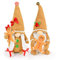 D-FantiX Christmas Gingerbread Man GNOME Plush Doll Set, 2 Stück Handgemachte Weihnachten Lebkuchenmann Stuffed Nordic GNOME Ornament Set, Nordic Swedish Tomte GNOME Collectible Doll Ornament