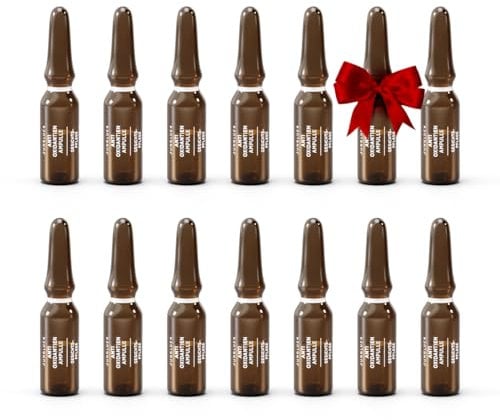 JUNGLÜCK Antioxidantien Ampullen Geschenkset Vegan | Geschenk für Frauen für strahlende Haut | Gesichtsserum Ampullen mit Grünalgen-Extrakt und BIO Aloe Vera | Antioxidativ & regenerierend