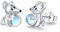 Mouse Stud Earrings Moonstone Stud Earrings for Women 925 Sterling Silver Mouse Earrings Hypoallergenic Jewelry Gifts for Women Girls Kids