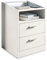 LUMO Nachttisch in Weiß - Funktionaler Nachtschrank mit USB-Anschluss und LED-Beleuchtung - 46 x 67 x 42 cm (B/H/T)