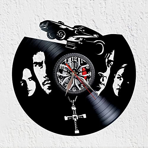 Schallplattenuhr aus Vinyl Viny Woody Tuned Action Adrenalina Uhr Neue Wanddekoration Vinyl Disco Uhr Original Geschenk