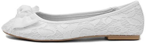 Lilley Gigi Womens White Lace Ballerina - Size 5 UK - White