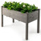 TANGZON Wooden Raised Garden Bed, 125 x 59 x 76cm Elevated Vertical Planter with 4 Drainage Holes, Outdoor Rectangular Plants Herbs Vegetables Flowers Grow Box for Patio Yard Balcony