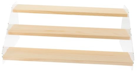 GOOHOCHY Holzständer Schreibtischregal Aus Holz Figurenständer Spielzeugständer Für Sammlungen Präsentationsständer Mehrschichtiges Display Langlebig Organizer