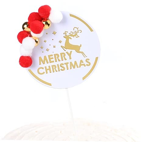 TOYANDONA 6 Stück Weihnachts-dekoration Flauschige Glocken Kuchendekor Party-accessoires Für Feste Treffen Festivals Zufälliges Design