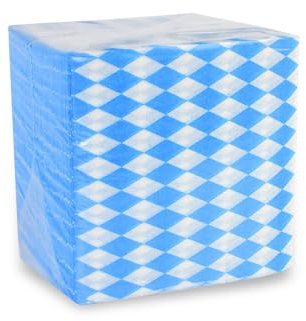 400x Hypafol Bayerische Raute Servietten | Tissueservietten in 32x32cm | Tafelservietten mit Motiv | 100% Zellstoff, 1/4 Falz, Bayerische Papier-Serviette blau weiss Motiv (400)