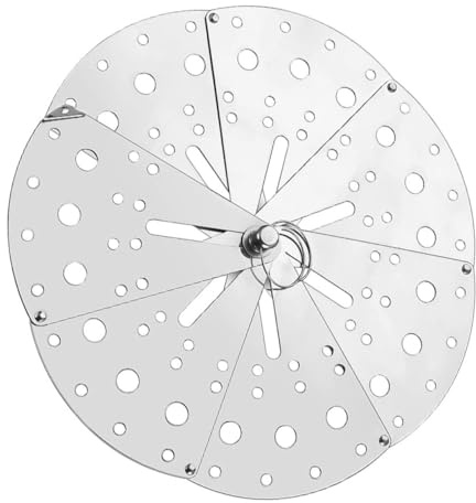 Zerodeko Spill Stopper Adjustable Stainless Steel Lid Cover with Vapor Vent Holes for Pots and Pans, Expandable 12-22cm, Suitable for Boiling and Steaming