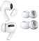 MMOBIEL 2 Paar Ersatz-Ohrstöpsel für AirPods Pro Gen 1 & 2 Anti-Rutsch Silikon Ohrstöpsel Spitzen mit Geräuschreduzierungsloch, Tragbare Aufbewahrungsbox und Passt in Ladehülle – 1xS, 1xM – Weiß