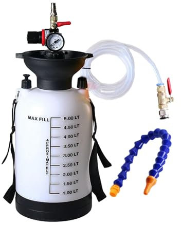 Ronyme Automotive Car Fluid Pump 5L Gear Oil Filler Tank Transfer Pump Gear Oil Pump Extractor and Dispenser Atf Filler, Without Adapter