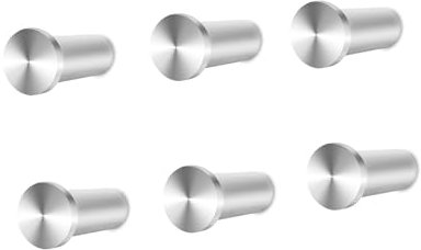 Vista Kleiderhaken SUS304 Edelstahl Wandhaken Silber Handtuchhaken zum Aufhängen Heavy Duty für Wand, Schlafzimmer, Bad, Küche, 6 Packungen