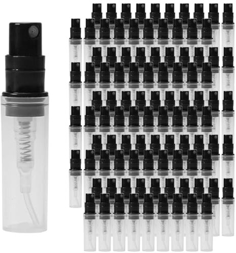 KJLEEN 100 Pezzi 2ml Porta Profumo Atomizzatore Profumo Da Viaggio Ricaricabile Boccette Profumi Vuoti Mini Flacone Spray
