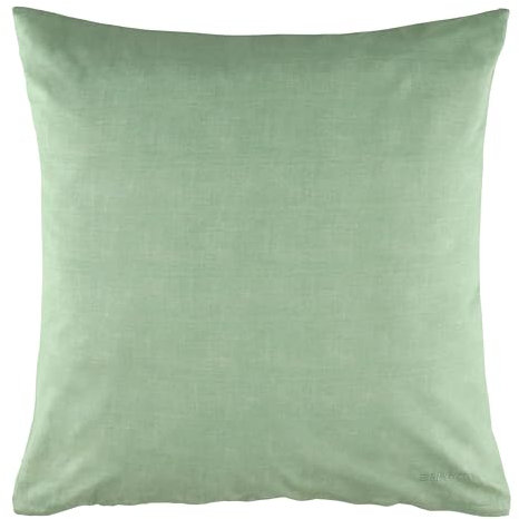Esprit Home Premium Kopfkissenbezug 80x80 Baumwolle - Grün - Kissenhülle mit Esprit-Logo gestickt - Doubleface - farblich passend zur Bettwäsche mit Reißverschluss