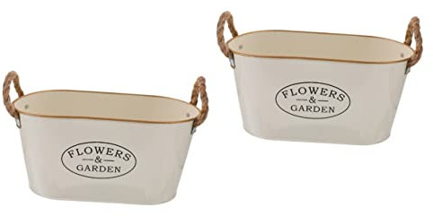 CAXUSD 2 Stücke Metall Eimer Blumentöpfe Dekorative Korb Vase Für Blumen Eimer Rustikalen Stil Für Hause