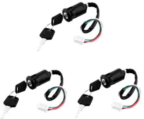 Mikinona Lot De 3 Cylindres De Verrouillage Dallumage En Plastique Pour Scooter Quad Pocket Bike