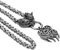 OIDEA Herren Halskette Wolfskopf Königskette: Silber Schwer Punk Wikinger Bärenklaue Doppel Wolf Köpfe Anhänger mit 61 cm Kette aus Edelstahl Viking Schmuck Geschenk für Männer Freund Bruder