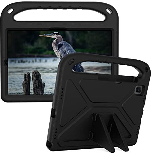 Eabhulie Carcasa para Samsung Galaxy Tab S5e 10.5 2019 SM-T720/T725 Antigolpes Funda de EVA con Asa y Soporte, Cubierta Ligera y Antideslizante para Niños Negro