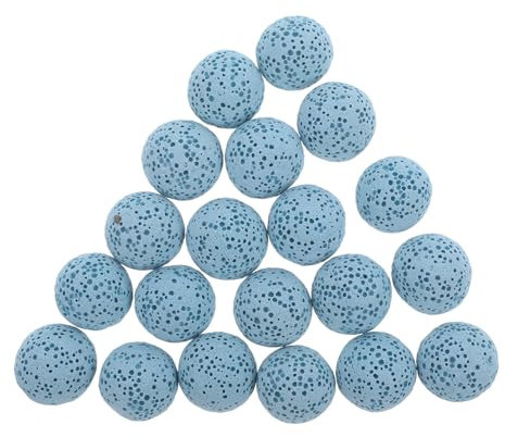 SOPOTUTU Aromatherapie Diffusorperlen Aus Natürlichem Vulkangestein 16mm Runde Lava Perlen 20 Stück Langlebiger Duft Für Auto Wohnung Und Büro Tragbare Ätherische Öl Diffusorsteine