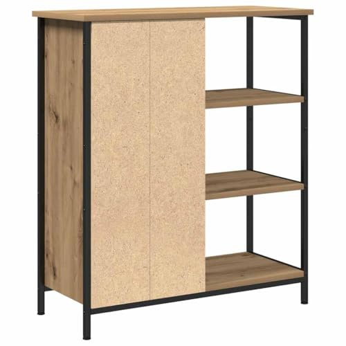 vidaXL Sideboard Artisan-Eiche 70 x 30 x 80 cm | Das Sideboard bietet reichlich Platz für deine Sachen, Hergestellt aus Holzwerkstoff und Metall, Klarer,