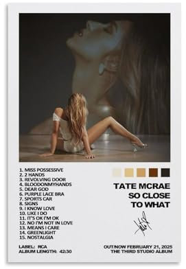 Tate Poster McRae Music Singer Album Cover Für Zimmer, Ästhetische Leinwand-Wandkunst, Schlafzimmer-Dekor Poster 12x18inch(30x45cm)
