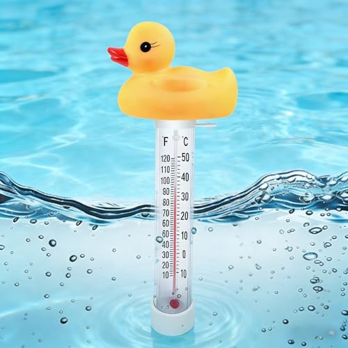 Luthando Schwimmendes Wasserthermometer, Floating Pool Thermometer, Pool Thermometer Bruchfest Schwimmbadthermometer, für Swimmingpool, Spas, Hot Tubs, Fischteiche und Baby-Pool