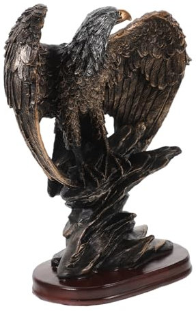 BESTonZON Harz Adler Statue Vogelstatue Tierfiguren Schreibtischschmuck Gartenschmuck Hofschmuck Adlerfigur Tierstatue Vogelfigur Dekoration Für Zuhause Garten Bücherei Terrasse Autodekor Ho