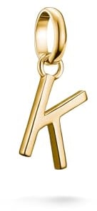 Thomas Sabo Charm Club Connect Charm-Anhänger Buchstabe K 18k Vergoldung Recyceltes 925 Silber CC1217-413-39