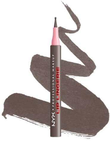 NYX Professional Makeup Lip Lingerie Lipliner Stain, wasserfester & wischfester Lip Liner für präzise Konturen, langanhaltender Nude-Stain mit ultra-feiner Spitze, Farbe: Wild Side
