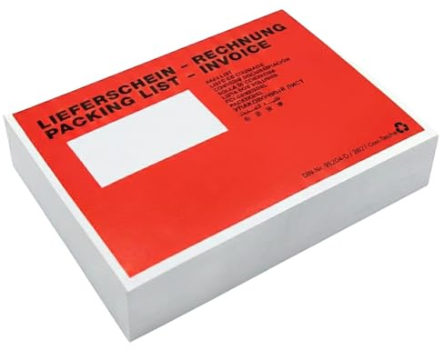 Lieferscheintaschen C5 Lieferschein Rechnung Dokumententaschen (1000 Stück)