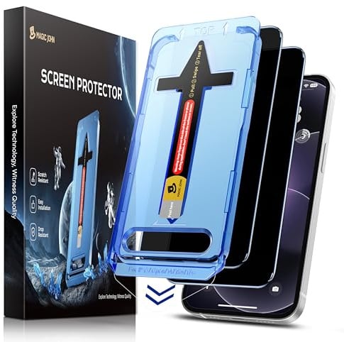 MAGIC JOHN 2 Stück für iPhone 17e für Sichtschutzfolie(6,1 Zoll),28-Grad-schutzwinkel-Einfaches, Auto-Dust-Eliminierung, 9H, Bläschenfrei, Einfache Installation