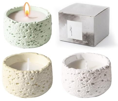 LYITZW 3 Unidades, Velas Aromáticas de Cera Mixta, Fragancia Natural de Flores y Té, Purifican el Aire y Crean Ambiente Relajante, Decorativas para Dormitorio, Salón, Oficina y Alojamientos