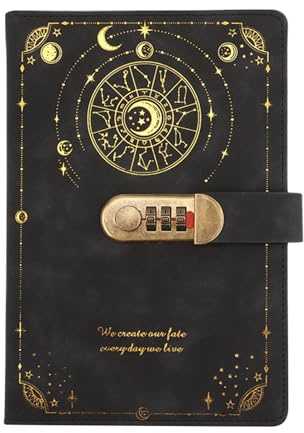 Calendar with Lock - Notebook Password Protected | Lockable Writing Diary - Kids Teenager Adults Students Travel Birthday Holiday Home Office Use