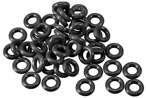 sourcing map 50 Stück Nitrilkautschuk O-Ring Metrische Dichtung Gummi Dichtungsring Dichtungen 5mm Außendurchm. 2mm Innendurchm. 1,5mm Breite