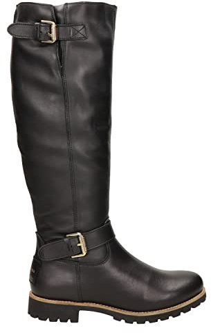 Panama Jack Damen Klassische Stiefel Amberes Igloo Trav, Frauen Stiefel,Lammfell,Reißverschluss,Lady,Ladies,Boots,Winterschuhe,Schwarz,37 EU / 4 UK