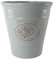 Outdoor Classic Olive Plastic Planter With Glossy Finish 23cm Frost Proof Long Lasting Flower Pot Garden Planter-Grey
