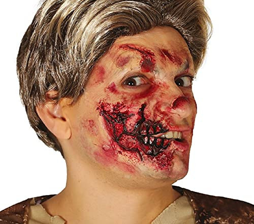 Mund Wunde Zombie Special FX Latex Applikation mit Haftmittel Horror Halloween