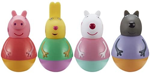 Peppa Pig Weebles Peppa & Friends Figure Pack, chunky moulded figures pack of 4, first peppa pig toy, preschool imaginative play