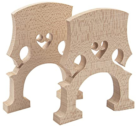 Yootones 2Pcs Maple Wood Cello Bridge, 3/4 & 4/4, Self-Adjusting, Fitted, Compatible with Cello Musical Instrument Accessory